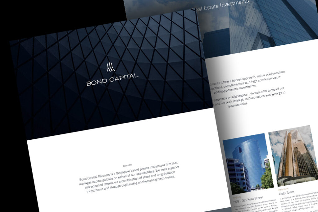 wordpress website design for bond capital