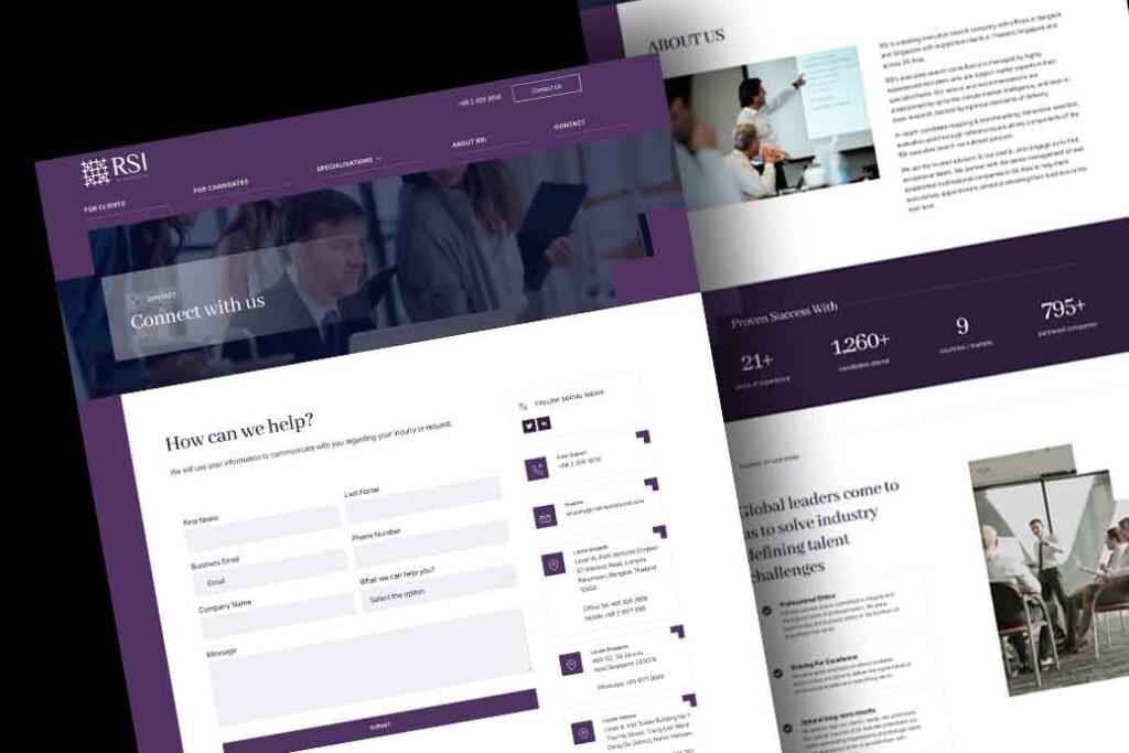 rsi international web design project