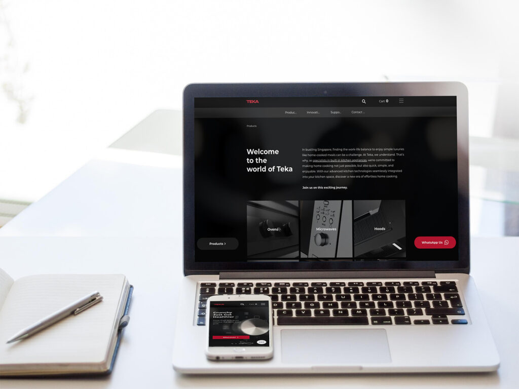 custom web design for teka singapore