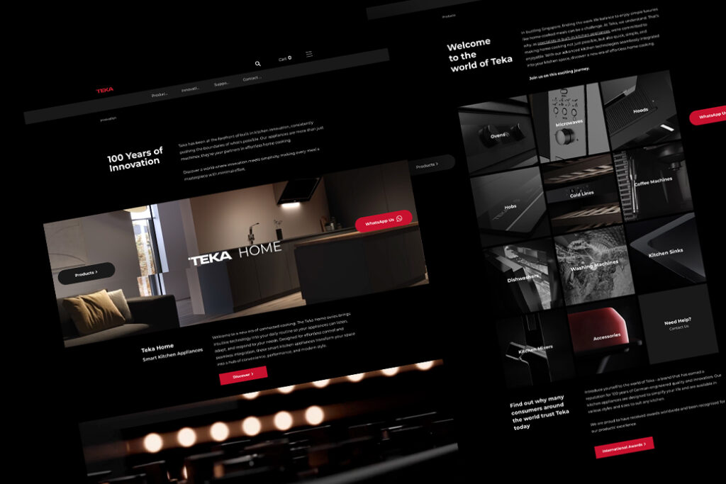 custom web design for teka singapore