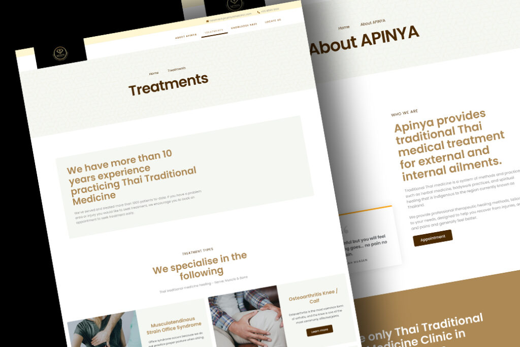 web design for thai clinic in singapore